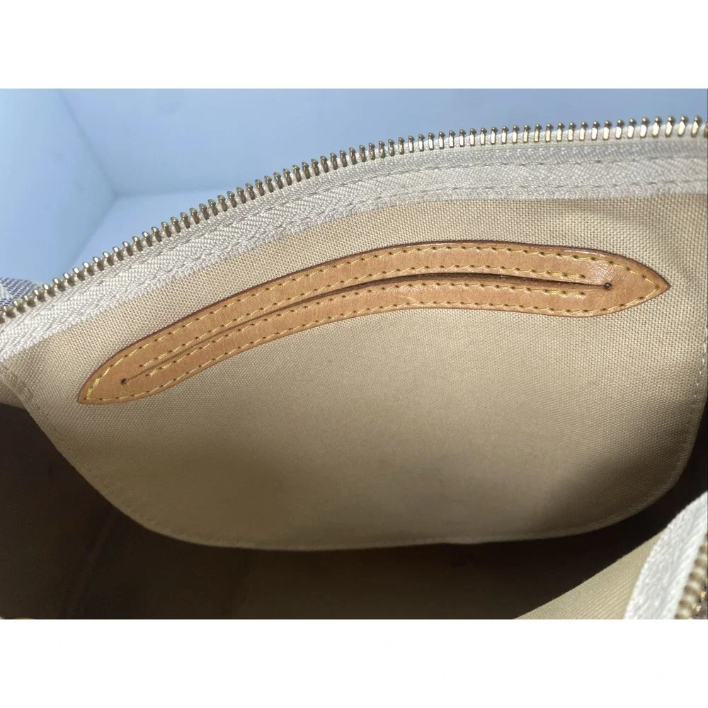 Louis Vuitton Speedy 30 Handbag Damier Azur canvas leather White #SD2111
